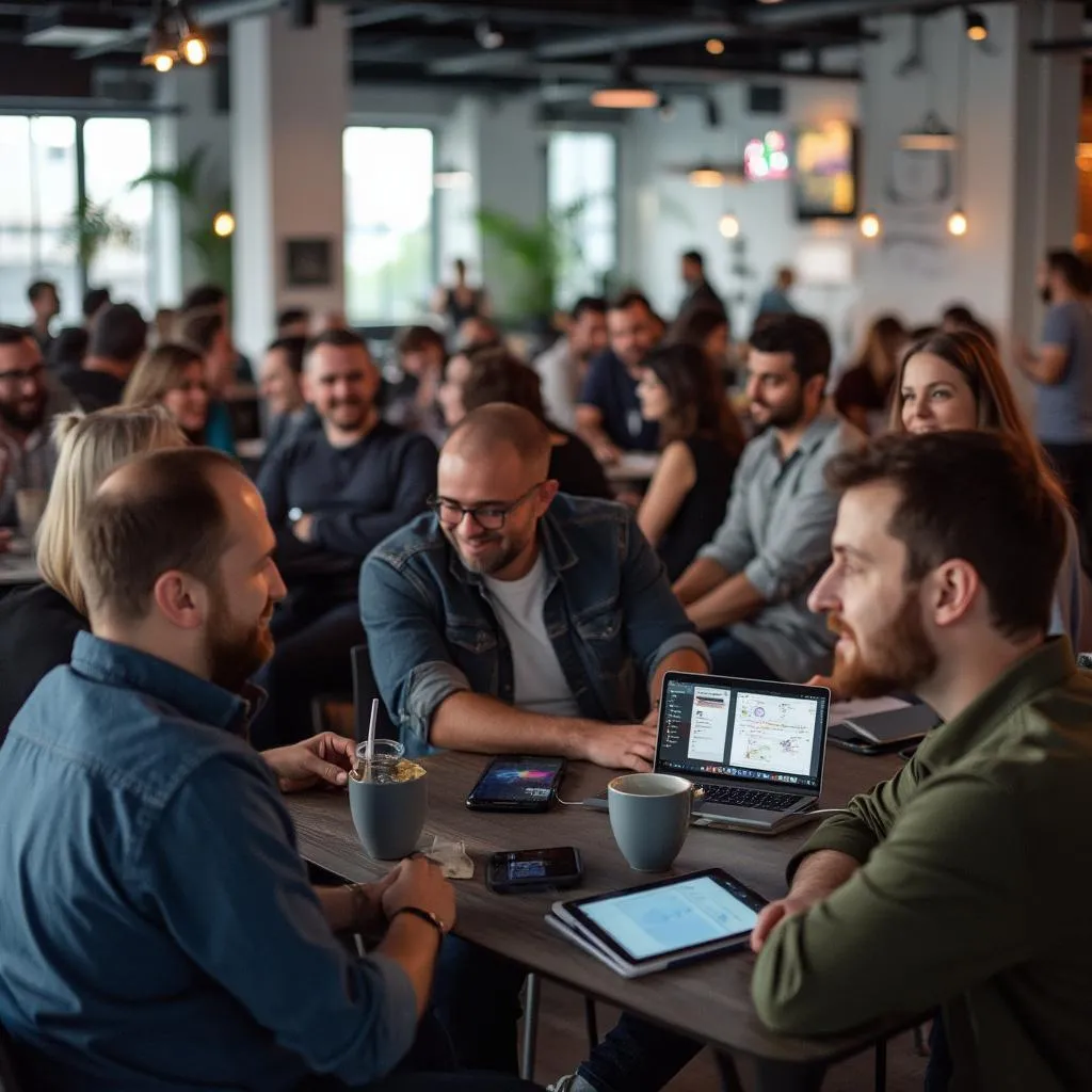 Tým DigiAktiv diskutuje nad projektem